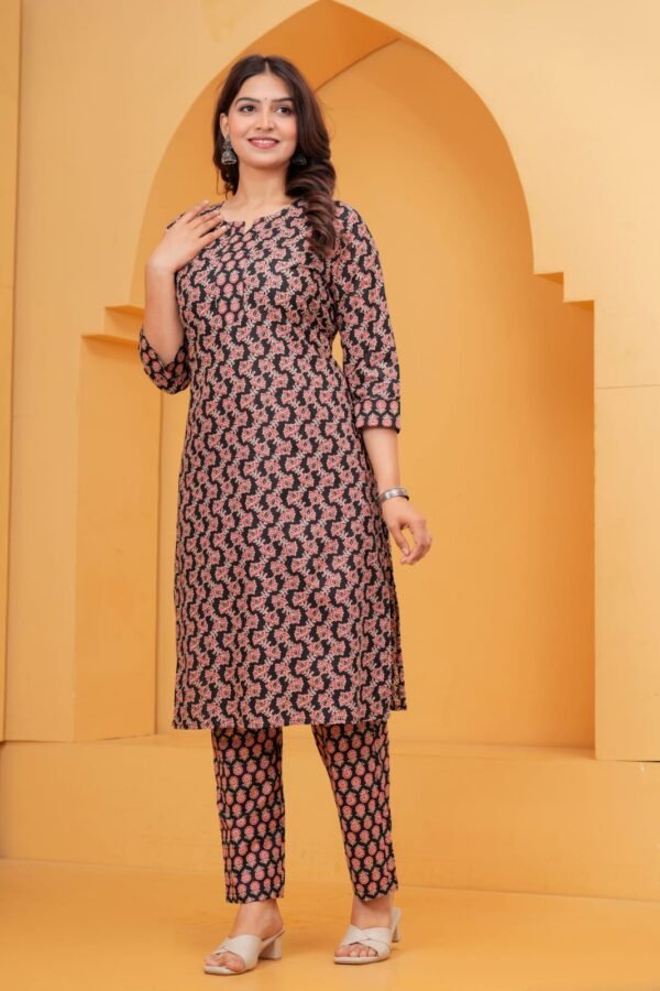pure cotton kurta with pent