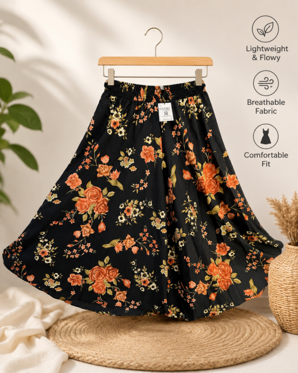 full flair plazo with flower print