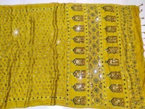 pure ajrak modal silk saree