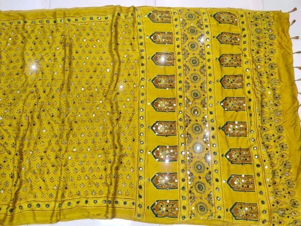 pure ajrak modal silk saree