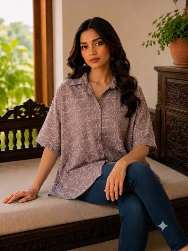 Handblock printed shirt