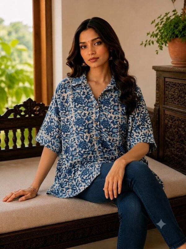 Handblock printed shirt