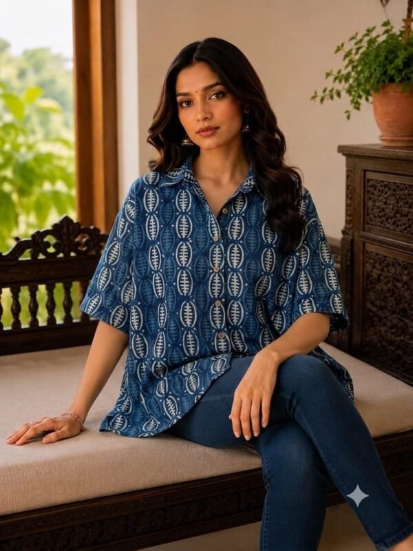 Handblock printed shirt