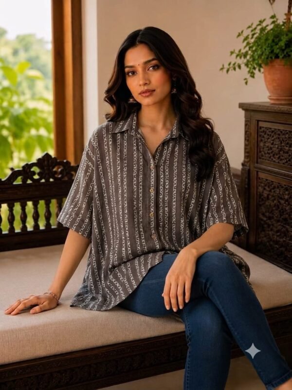 Handblock printed shirt