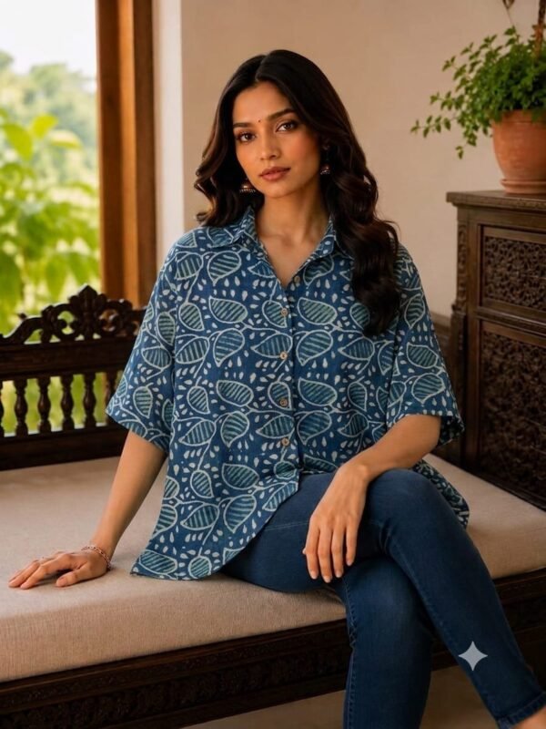 Handblock printed shirt