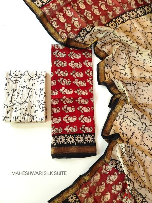Maheshwari silk suit